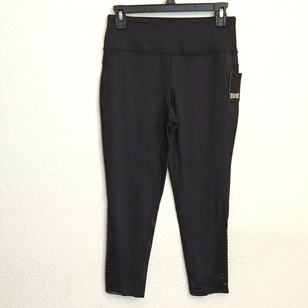 New Tapout Black Cropped Capri Workout Pant Size S